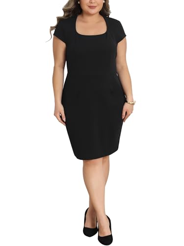 Agnes Orinda Plus Size Work Dress for Women 2025 Cap