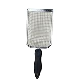 DGERFDJO Katzenstreuschaufel aus Edelstahl mit feinmaschigem Sieb, Reptiliensand und...