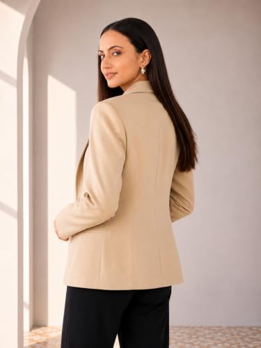 Image of SaintX Women's Premium Formal Blazer | Fully Lined | Regular Fit | 4-Way Stretchable Ultra-Light Fabric | Fashion-Forward | Office /Meetings (WB01)