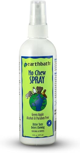 earthbath, No Chew Spray for Dogs - A Bitter Apple Spray for Dogs to Stop Chewing, Essential Dog Training & Behavior Aids, Cruelty Free, No Bite Spray for Puppies - 8 Oz (1 Pack)