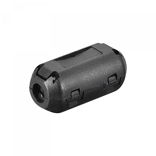 sourcing map Ferrita Núcleos Cable Clips 5mm RFI EMI Ruido Supresión Filtro para Potencia Transmisión, Audio Video Cable Paquete de 20