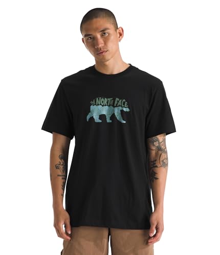 THE NORTH FACE Men's Evolution TNF Bear Short-sleeve Tee | Cotton Shirt With a Graphic Design, Set in Sleeves, Ribbed Collar