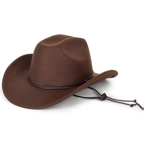 Image of Vintage Western Cowboy Hat for Men Outback Cowgirl Hat M /L