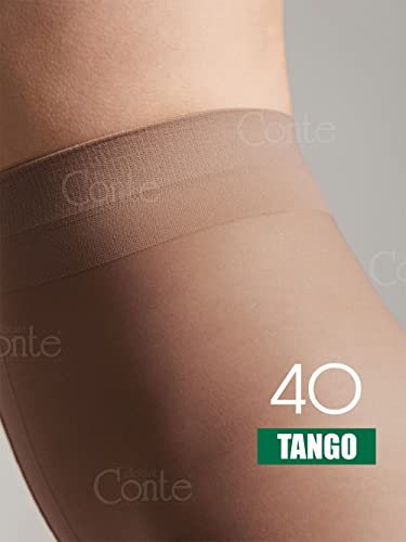 Image of Conte Tights Sheer to Waist Pantyhose with Satin Silky Touch Effect, Tango 40 Den