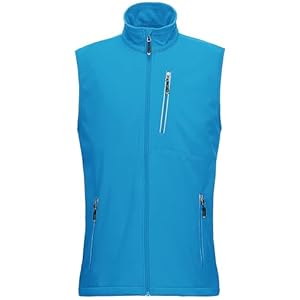 33,000ft Lichtgewicht softshell vest voor heren, waterdicht winddicht loopvest, ademend vest, gilet mouwloos jack voor fietsen, hardlopen, wandelen, golf, werk