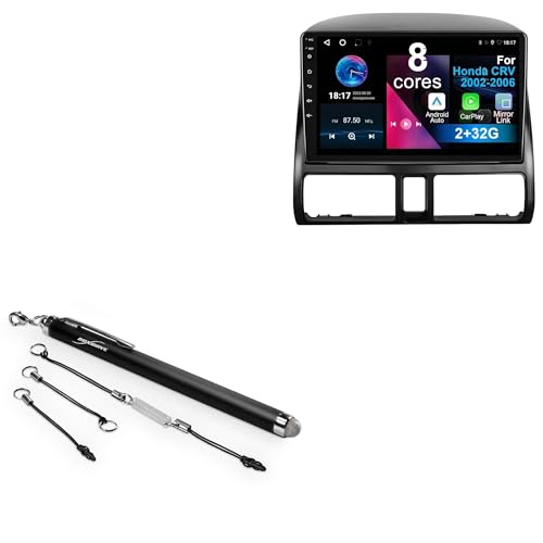 BoxWave Stylus Pen Compatible with Meteeser Honda CRV 2002-2006 Car Stereo (8-core 6G+128G) (9 in) - EverTouch Capacitive Stylus, Fiber Tip Capacitive Stylus Pen - Jet Black