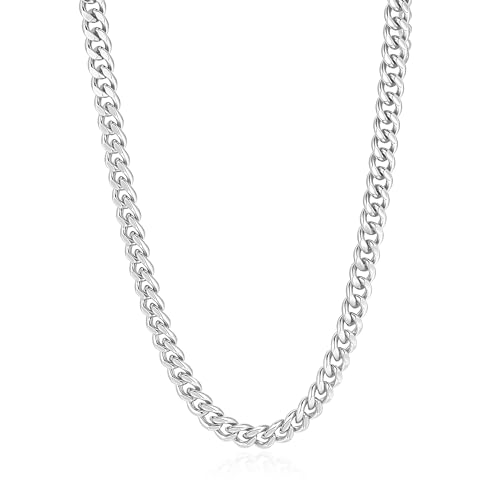 Collier homme chaîne cubaine acier inoxydable 316L étanche or 14K argent 6/8/9mm bijoux cadeaux