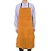 Leather Welding Work Apron,Brown Leather Apron for Men,Heat & Flame-Resistant Woodworking Apron,Adjustable Protective Work Aprons for Blacksmith/Home Improvement/Heavy Duty Work,Wear Resistance Apron