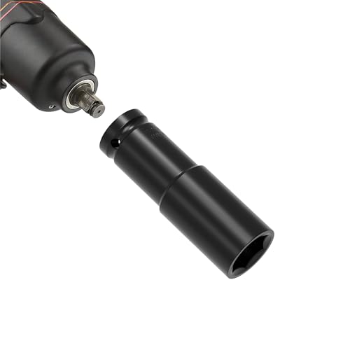 Image of 1 /2 inch Inch Drive by 19mm(3 /4 inch) Deep Impact Socket, Heat-Treated CR-V Steel 3 Inch Length, 6-Point Metric Sizes