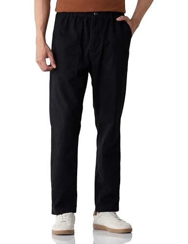 Image of Amazon Brand - Symbol Men Relaxed Casual Trouser (Fully Elasticated Waistband | 100% Cotton | Pants)