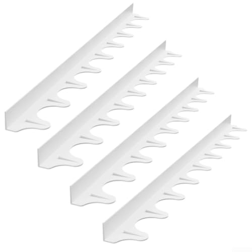 Juego de 4 cubiertas de silicona para fogones, resistentes al calor hasta 238 °C y recortables, antideslizantes, para cocina entre la cocina y la encimera, relleno contra la suciedad (blanco)