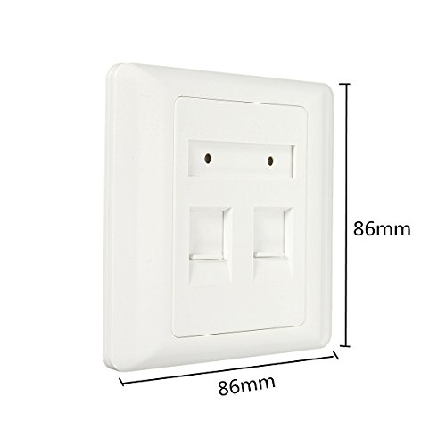 Panneau De Prise De Réseau D'Ethernet De Plat De Visage De Mur De Rj45 Cat6 avec 2 Ports
