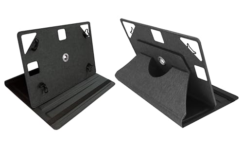 Image of ACM Rotating Nylon Case Cover Viewing Stand Compatible with Acer Iconia 5G Tablet 11.45 inch Tablet Front & Back Cover Black
