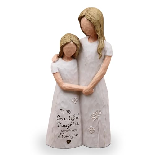 AcowSpt Daughter Gifts from Mom, Daughter Birthday Gifts, Sculpted Hand-Painted