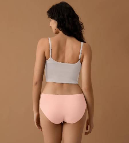 Image of SHARICCA Womens Seamless Underwear Nuage No Show Hipster Panties 5 Pack