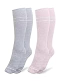 Soft Pink &Amp; Grey Heather Premium Maternity Compression Socks (2-Pack) By Kindred Bravely
