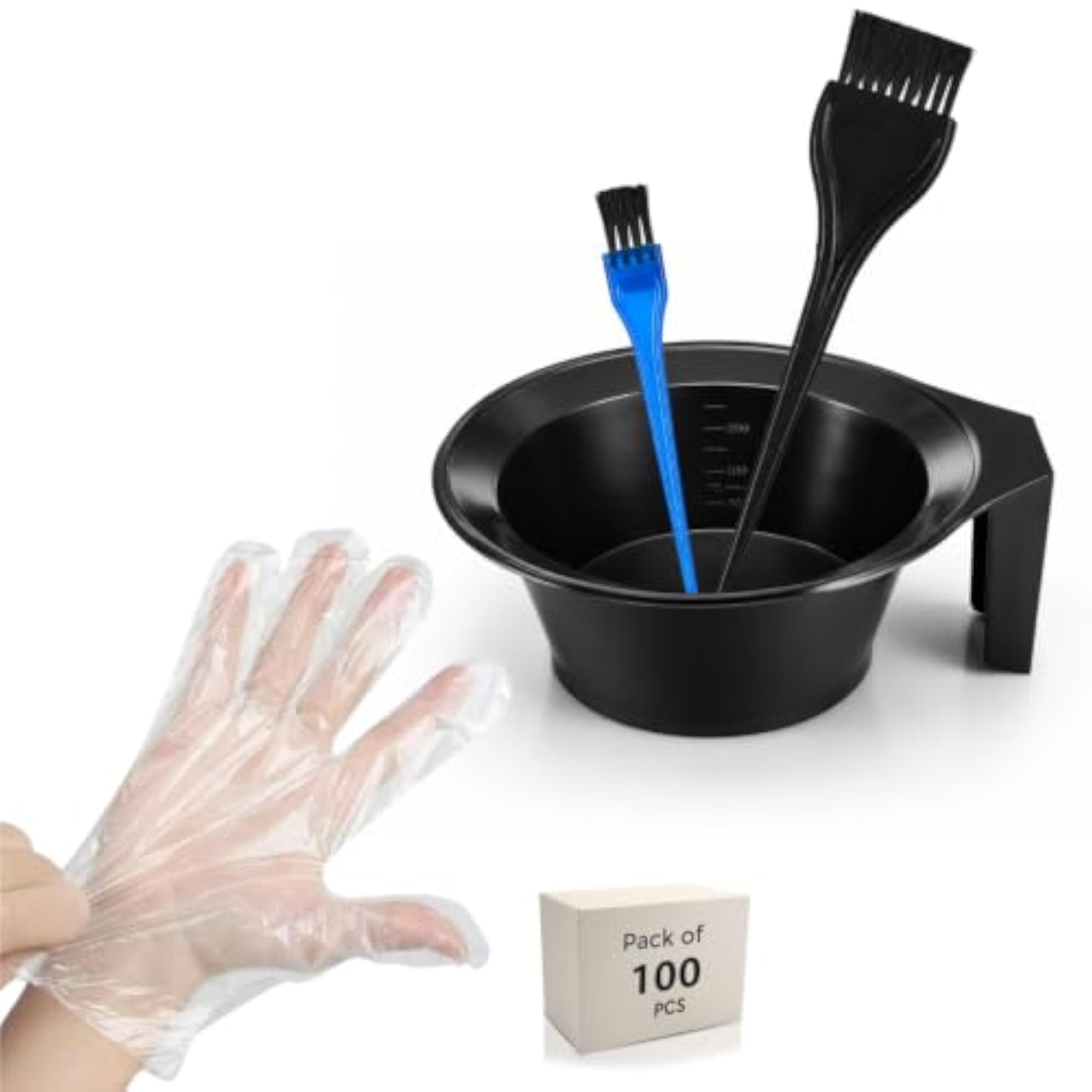 Hair Dye Mixing Bowl Set with Tinting Brushes & Gloves