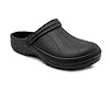 IMTY Womens Ladies EVA Clogs Lightweight Nurse Hospital Garden Beach Summer Kitchen Mules Poolside Water Shoes Sandals (All Black, UK Footwear Size System, Adult, Women, Numeric, Medium, 6) #1