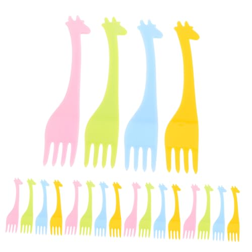 FRCOLOR 100個入り動物型フードピック 用厚手使い捨てフルーツフォーク 色 軽量持ち運び便利 ランチボックスやパーティーに