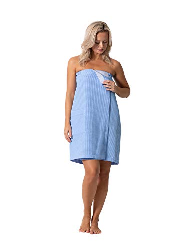 Image of Robe Direct Quick Dry, Lightweight Waffle Spa /Bath Wrap with Adjustable Closure & Elastic Top