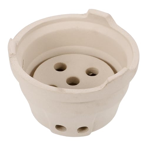 NUOBESTY Stufa a Carbone in Materiale Ceramico per Barbecue da Esterno Fornello da Campeggio Portatile in Terracotta Resistente Supporto per Griglia Multifunzione per Cucinare All’Aperto