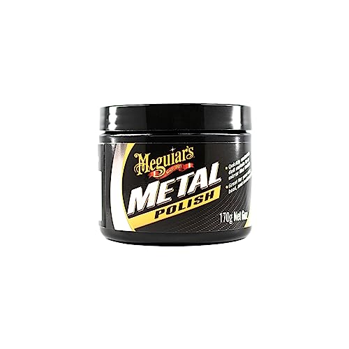 Meguiar's G211606EU Metal Polish, 170g, Metallpolitur - Geeignet für Aluminium (poliert, gegossen und gefräst), Chrom, Edelstahl, Messing, Kupfer, Silber und andere glänzende Komponenten