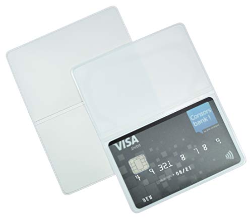 orgaexpert EC Kartenhülle Mappe Weiß für 2 Karten 119x94mm...