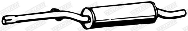 WALKER 04634 Vorschalldämpfer ohne Anbauteile Vorne Kompatibel mit VW GOLF II 19E, 1G1 147253209A 161253209 161253209A