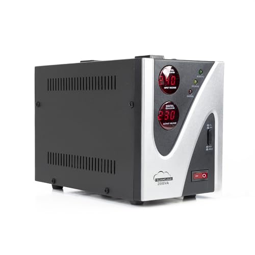 Voltage Converter Stabilizer SilverCloud 2000VA 1200W, Black, 2000 VA / 1200 Watt - Image 3