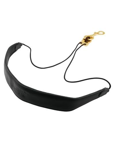 Libretto Premium Saxophone Neck Strap, Soft Genuine Leather Padding, Adjustable, Swivel Snap Hook...