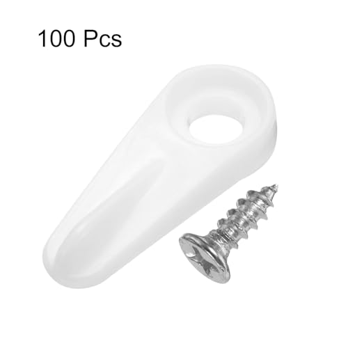 Image of HARFINGTON 100Pcs Picture Frame Backing Hardware Clip with 100Pcs Screws Turn Button Fasteners Set for Craft Hanging Picture Drawing, Pure White