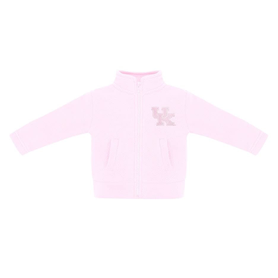Creative Knitwear Pink Polar Fleece Jacket Size 6 - UK Script
