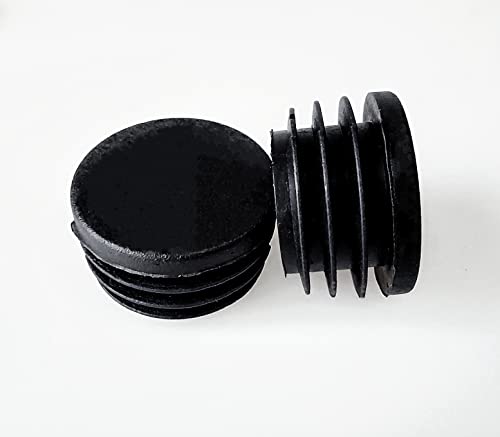 Image of 30 Pcs 1 inch Inch (25 mm) Round Plastic Hole Plugs, Black End Caps ,Inserts for Metal Tubing, Hardware Plugs, Fences, Glide Protection from Chair Legs and Furniture