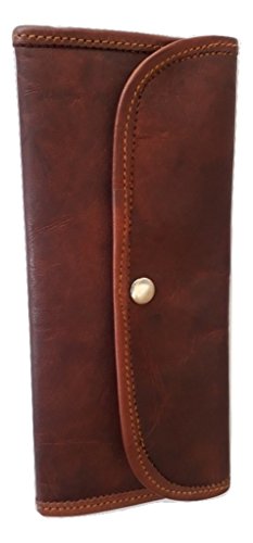 Vintage Women's Genuine Goat Leather Spacious Trifold Card Wallets Ladies Clutch Purse