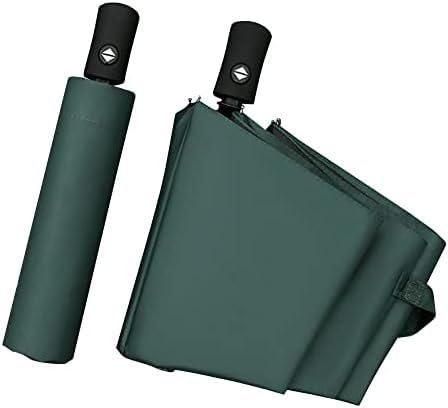 1Pc-Green, Windproof Automatic Folding Umbrella with Auto Open Close Button, Heavy Duty Travel Umbrella for Rain & Wind, Daily Use Men Women-image-3