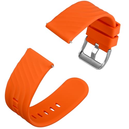 Anbeer Correas Reloj Silicona de Liberación Rápida para Hombre Mujeres, 22mm Correas de Reloj de Recambio de Caucho Blando, Extra Larg