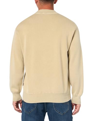 BOSS Men's Garment Dye Relaxed Fit Cotton Knit Sweater2