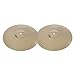 freneci 2pcs Golden Alloy Crash Cymbal Hi Hat Cymbals for Drummer Accessory 10