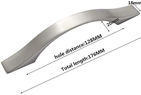 Maniglie Per Mobili Moderni - 10 Pezzi, Nichel Satinato, Distanza Fori 128 Mm - Foto 13