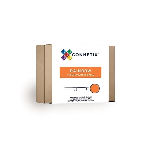 CONNETIX Magnetic Tiles Rainbow Ball Pack, 12 Pieces