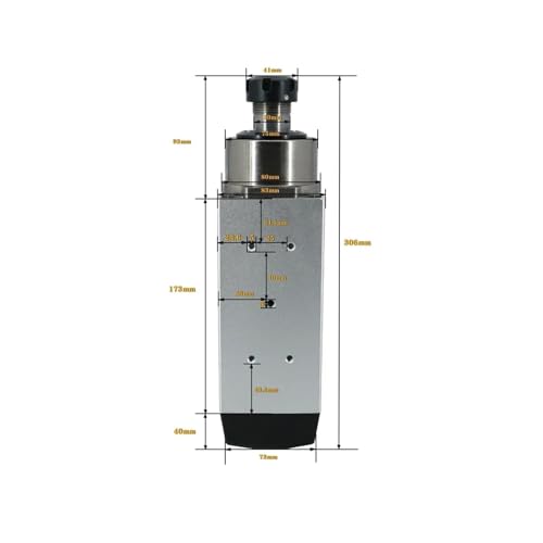 Ficha técnica CIJIAOPOYU Motor de husillo CNC refrigerado por Aire 220V 380V para fresadora CNC GDZ93X82-2.2 ER25 2200W 2.2kw 18000rpm 3 Phase 220V - Fernando Cortés