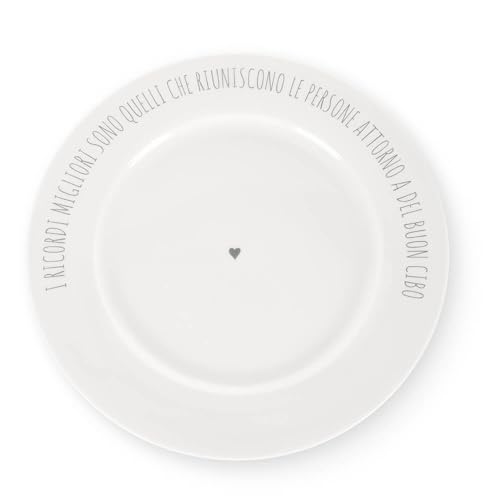 Nuvole di Stoffa Piatto da portata in porcellana bianca con dedica "My Home" 26.7x16.2x1.7 cm 2 varianti (1pz) B