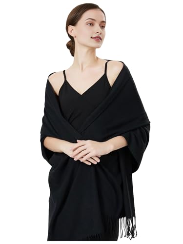 PASKMLNA Large Solid Color Pashmina Shawl Wrap Scarf 80