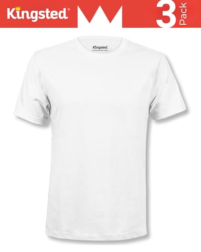 Image of Kingsted T-Shirts for Men Pack - Royally Comfortable - Super Soft Premium Fabric - Well-Crafted Classic Tee