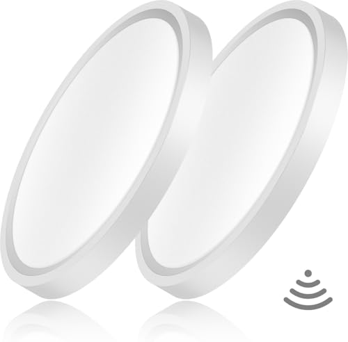 Aulaiyi 2er Lampe mit Bewegungsmelder innen, Deckenlampe led Deckenleuchte mit Bewegungsmelder Radar sensor… – Ansicht 1