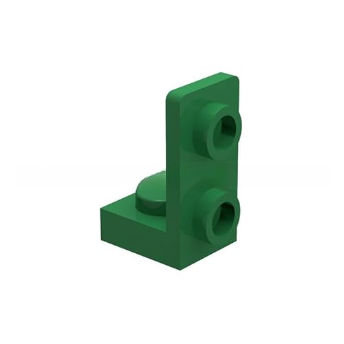 100 Piece Bracket 1 x 1-1 x 2 Inverted, Green, Compatible with Lego Parts and Pieces
