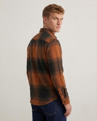 Image of DEELMO Men's Cotton Blend Printed Checkered Casual Shirt | Full Sleeve Button Down Regular Fit Collared Shirt | Soft & Breathable Everyday Wear for Office (Available in Plus Size)
