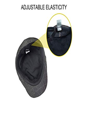 XLxiaowu-Newsboy-Cap-Gatsby-Baker-Boy-Hat-Caps-Plat-Tweed-reglable-Caps-Shelby-for-Homme-Femme