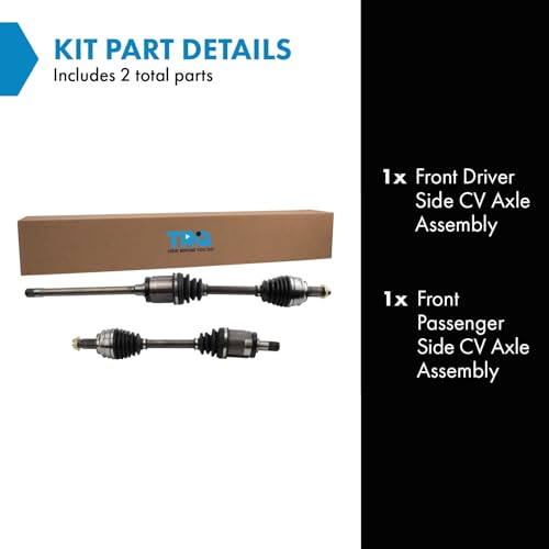 Image of TRQ Front CV Axle Shaft Assembly Set Compatible with 2004-2010 BMW X3