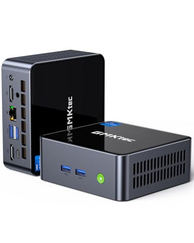 GMKtec Mini PC Intel i7-1195G7(Up to 5.0GHz) 16GB DDR4 1TB SSD Mini Desktop Computers Dual SSD Slot, WiFi 6, USB3.2, BT 5.2, DP, HDMI, RJ45 2.5G